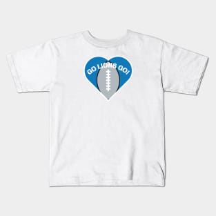 Heart Shaped Detroit Lions Kids T-Shirt